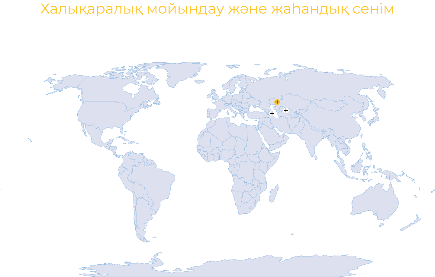 Халықаралық тану — IOSS-тің Қазақстан, Әзірбайжан және Өзбекстандағы қызметі әлем картасында
